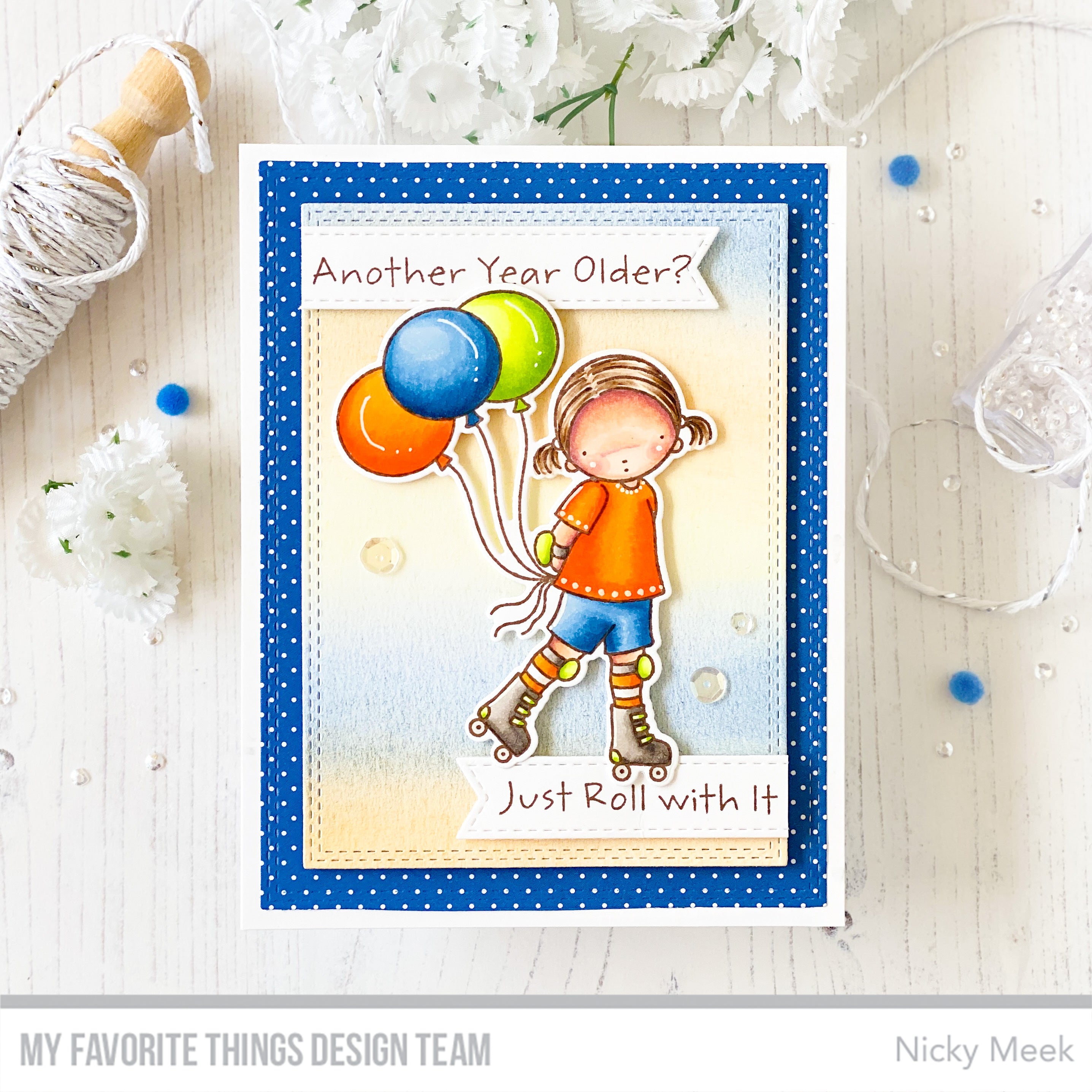 Handmade card from Nicky Meek featuring products from My Favorite Things #mftstamps