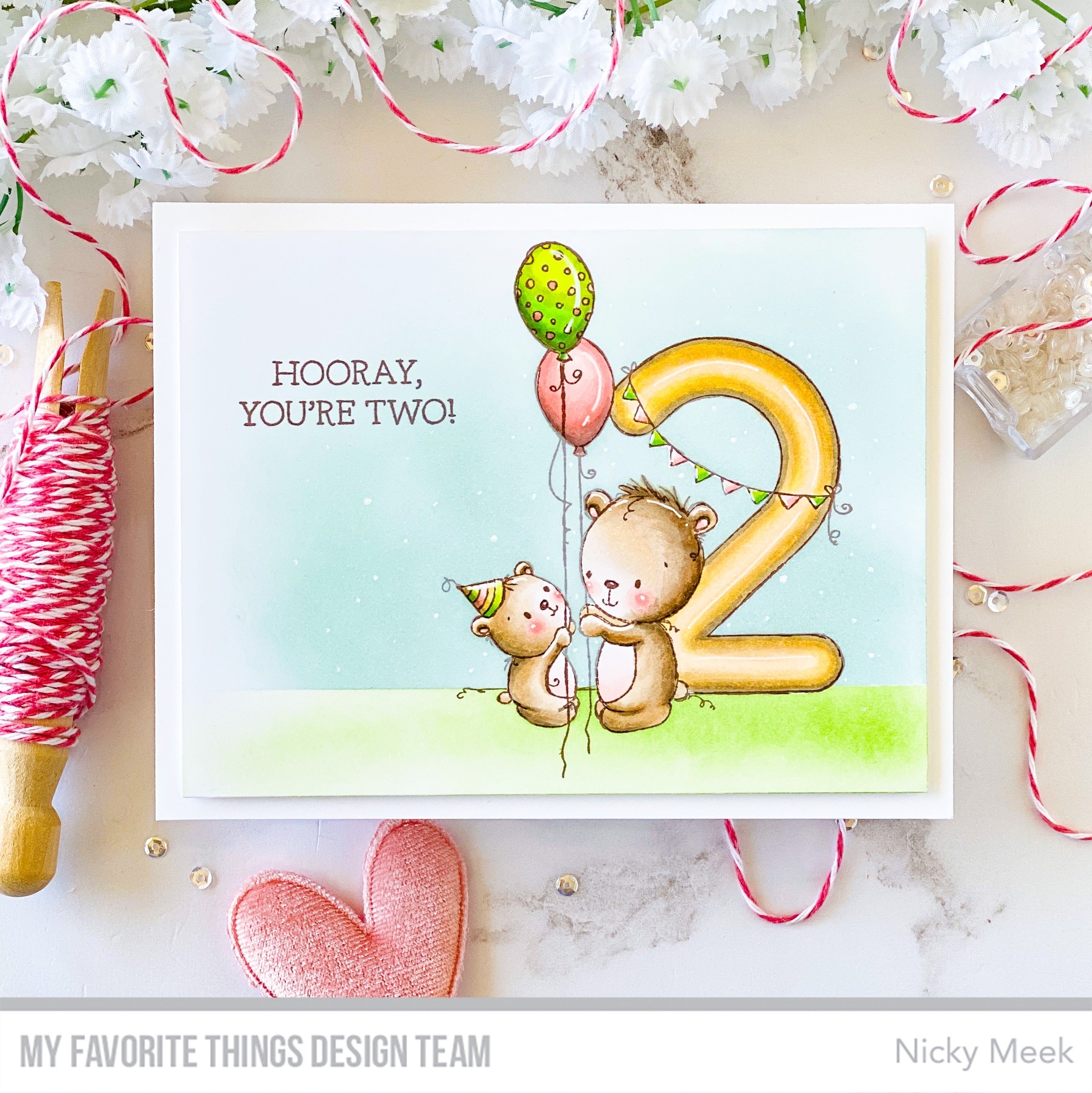 Handmade card from Nicky Meek featuring products from My Favorite Things #mftstamps