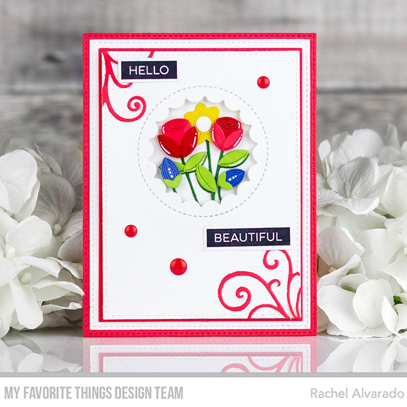 Handmade card from Rachel Alvarado featuring products from My Favorite Things #mftstamps