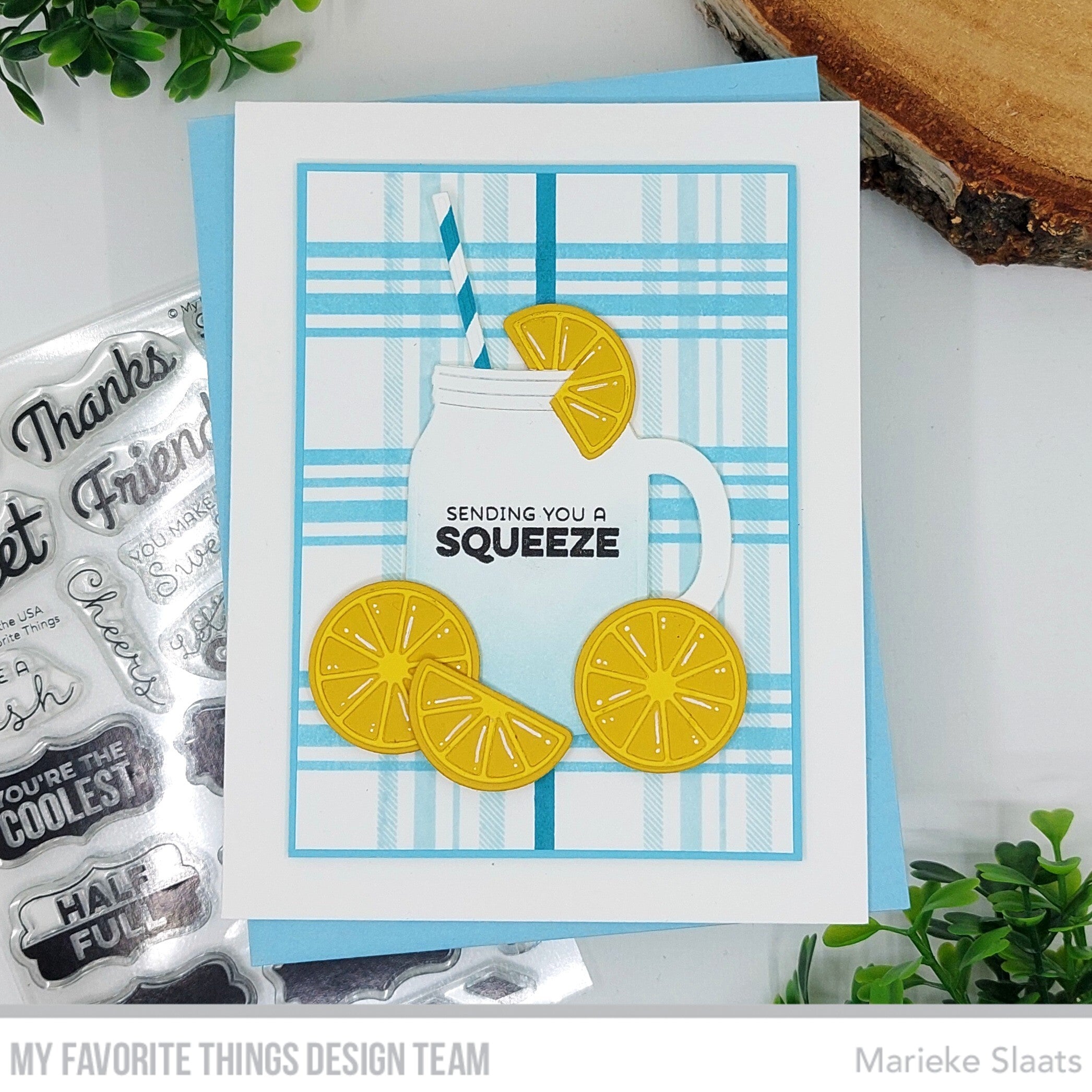 Handmade card from Marieke Slaats featuring products from My Favorite Things #mftstamps