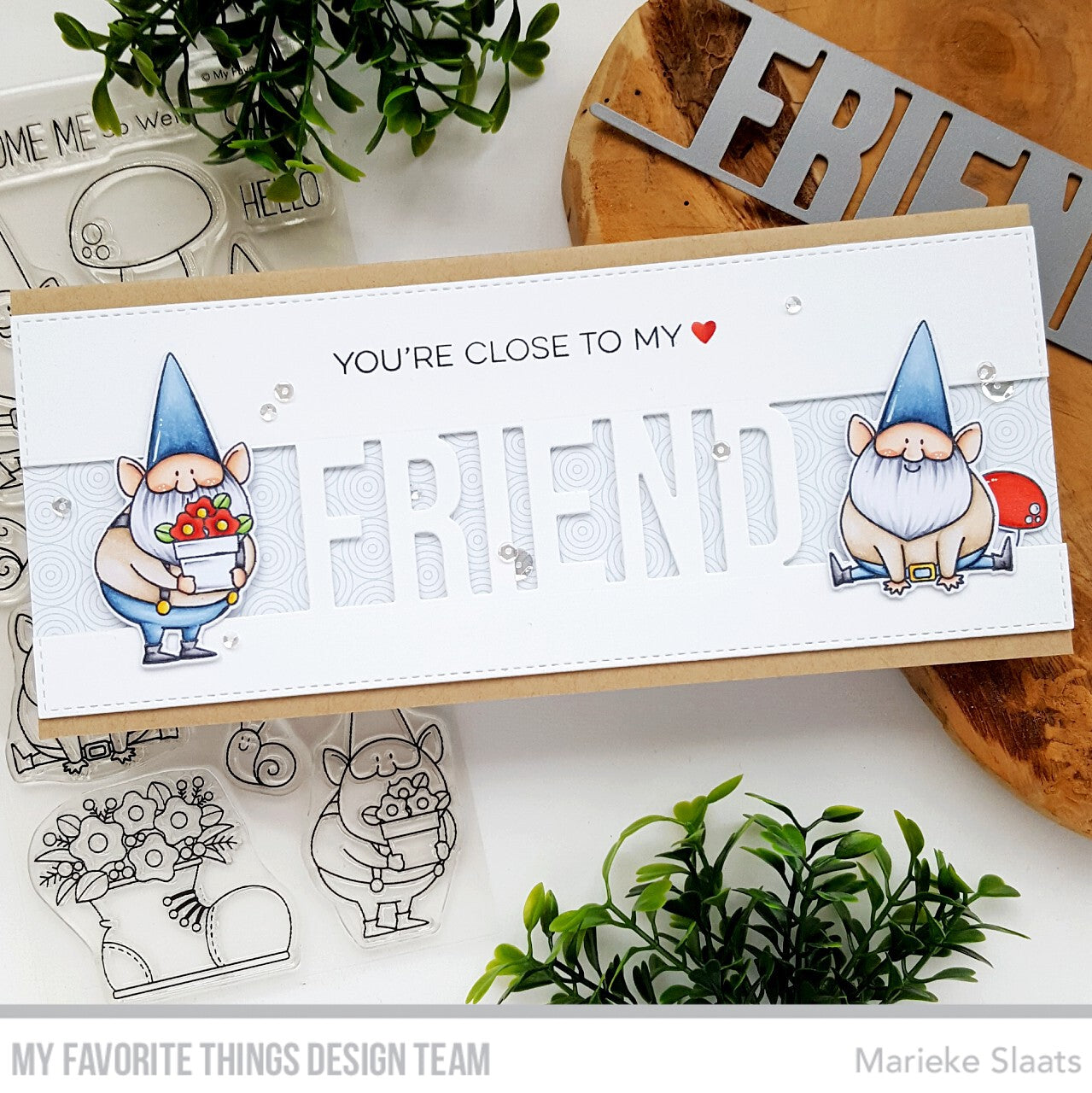 Handmade card from Marieke Slaats featuring products from My Favorite Things #mftstamps