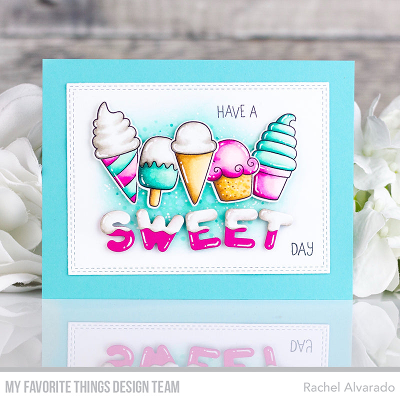 Handmade card from Rachel Alvarado featuring products from My Favorite Thing #mftstamps