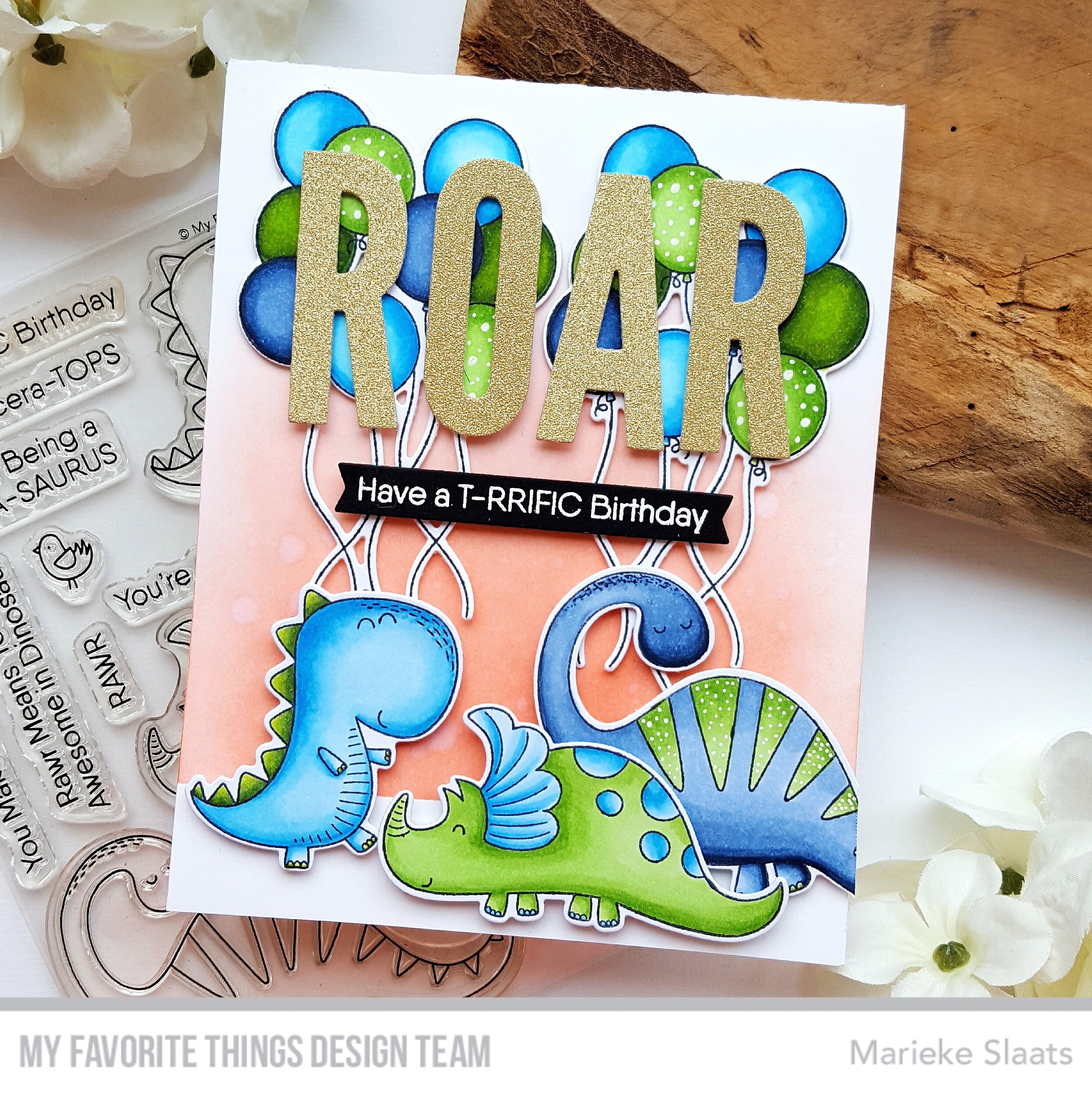 Handmade card from Marieke Slaats featuring products from My Favorite Things #mftstamps