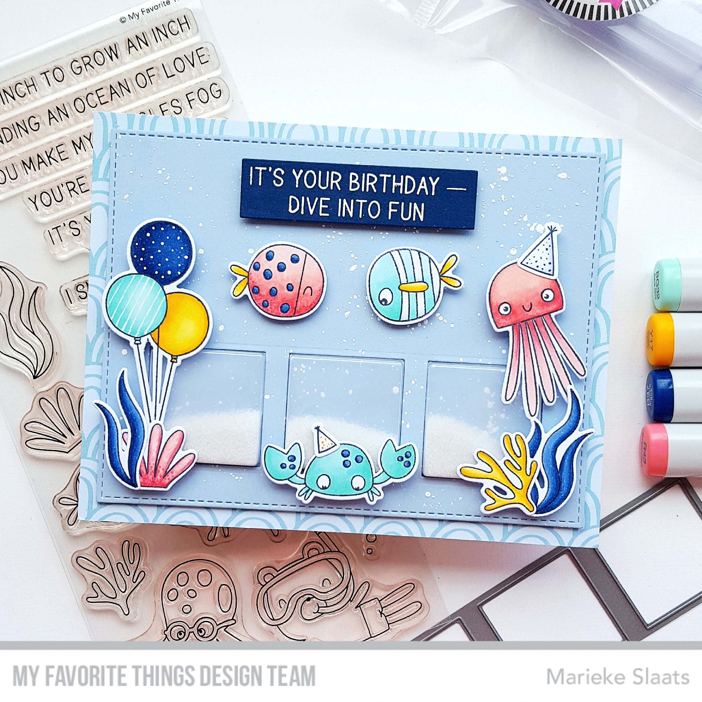 Handmade card from Marieke Slaats featuring products from My Favorite Things #mftstamps