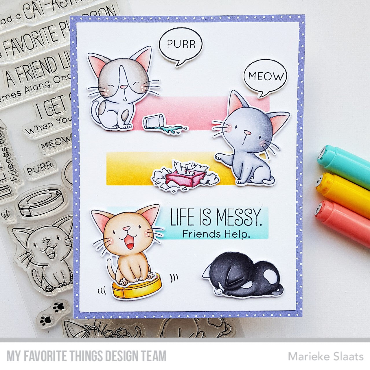 Handmade card from Marieke Slaats featuring products from My Favorite Things #mftstamps