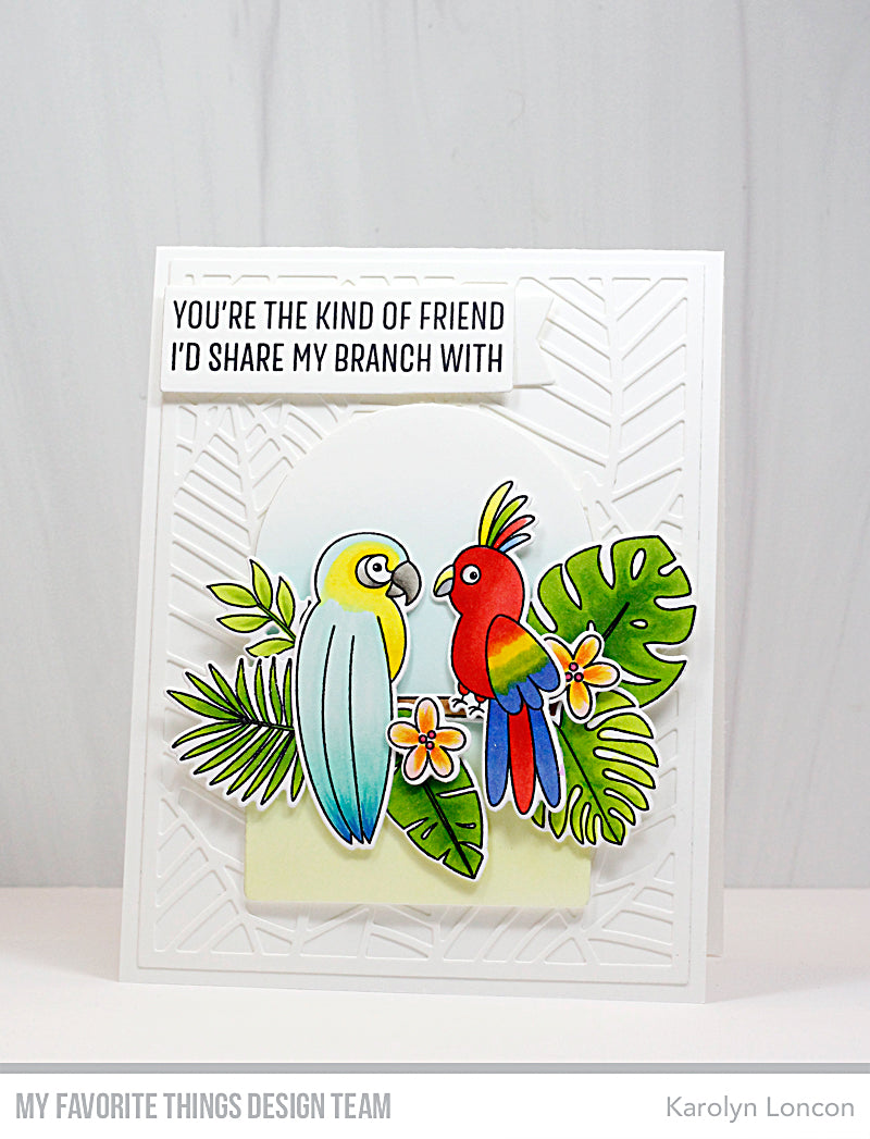 Handmade card from Karolyn Loncon featuring products from My Favorite Things #mftstamps