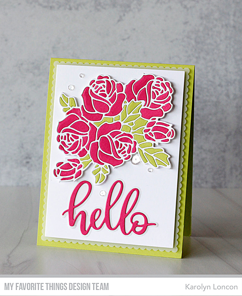 Handmade card from Karolyn Loncon featuring products from My Favorite Things #mftstamps