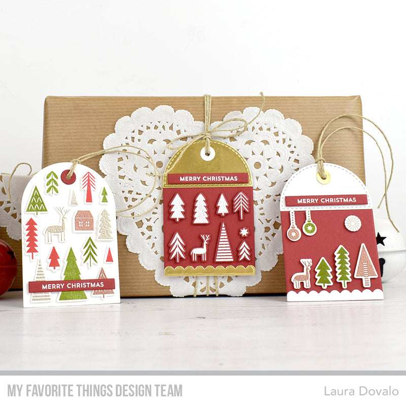 Handmade tags from Laura Dovalo featuring products from My Favorite Things #mftstamps