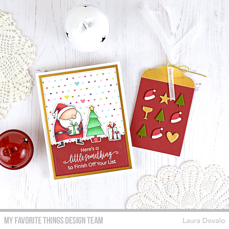 Handmade card and tag from Laura Dovalo featuring products from My Favorite Things #mftstamps