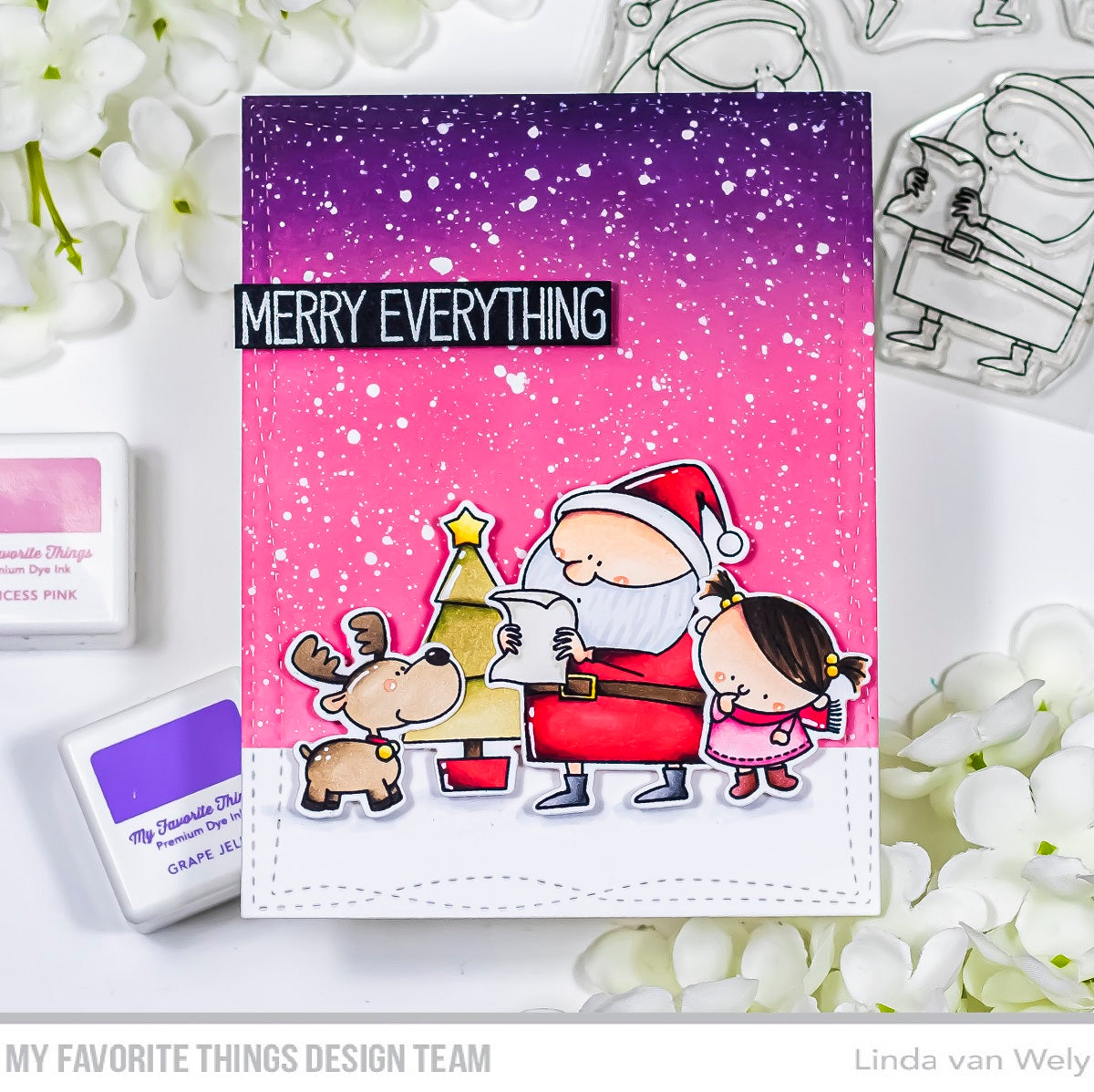 Handmade card from Linda van Wely featuring products from My Favorite Things #mftstamps