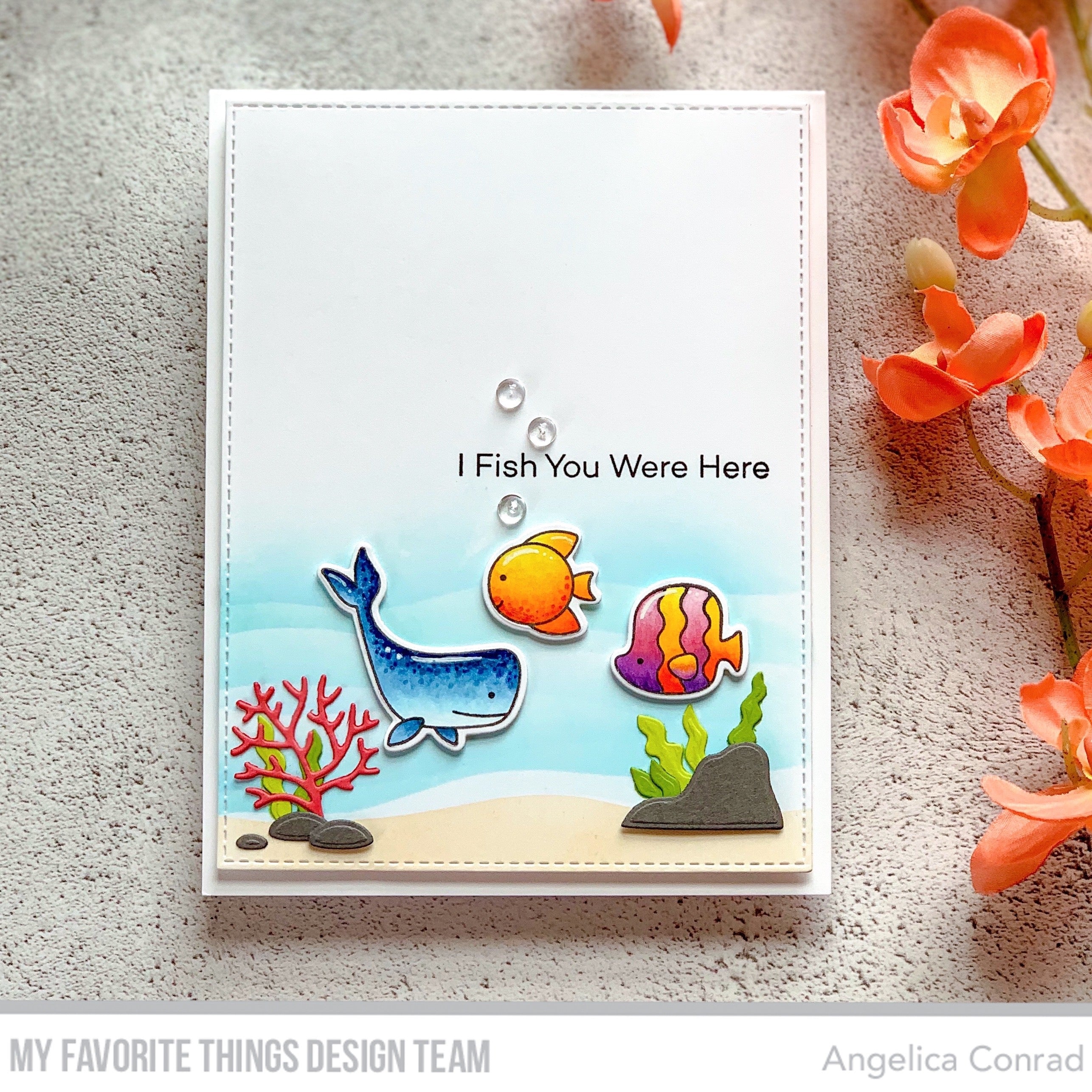 Handmade card from Angelica Conrad featuring products from My Favorite Things #mftstamps