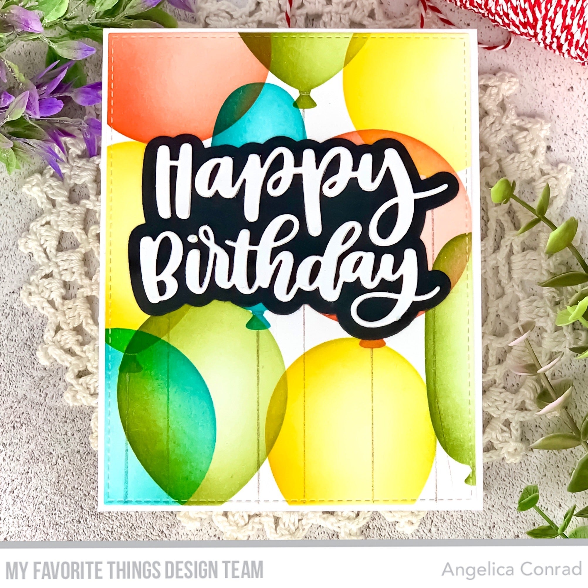 Handmade card from Angelica Conrad featuring products from My Favorite Things #mftstamps