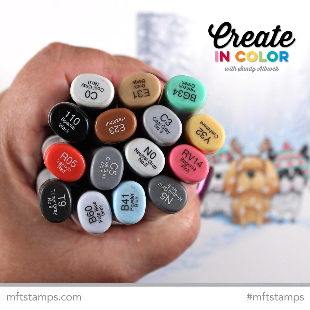 Copic coloring from Sandy Allnock featuring products from My Favorite Things #mftstamps