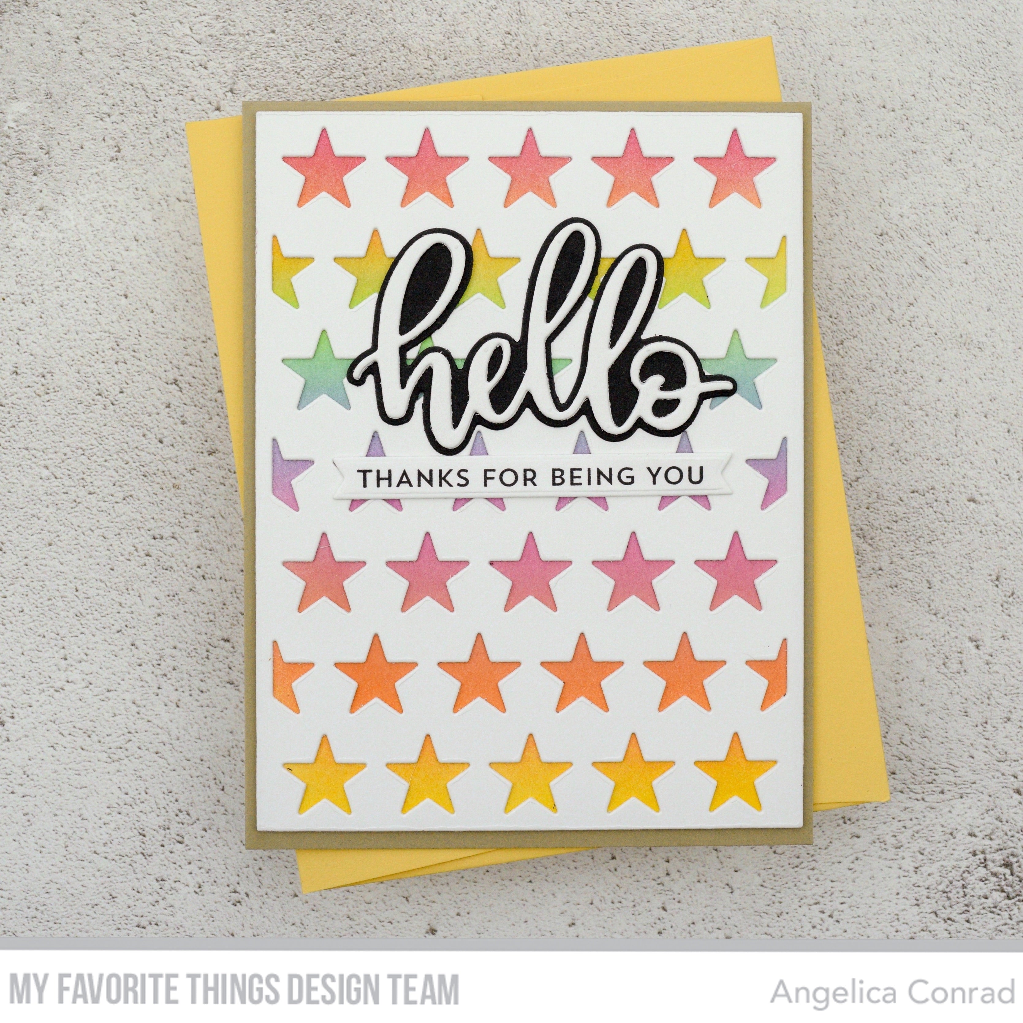 Handmade card from Angelica Conrad featuring products from My Favorite Things #mftstamps