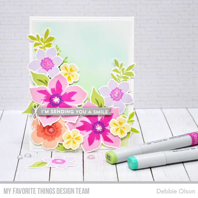 Handmade card from Debbie Olson featuring products from My Favorite Things #mftstamps