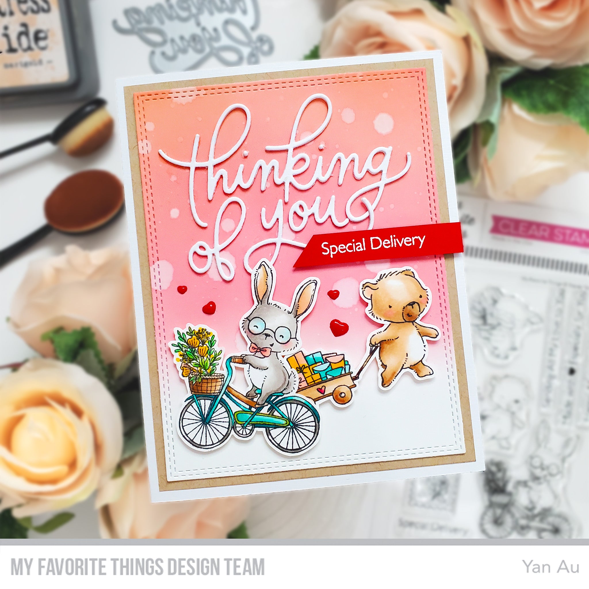 Handmade card from Yan Au featuring products from My Favorite Things #mftstamps