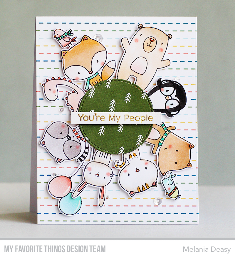 Handmade card from Melania Deasy featuring products from My Favorite Things #mftstamps