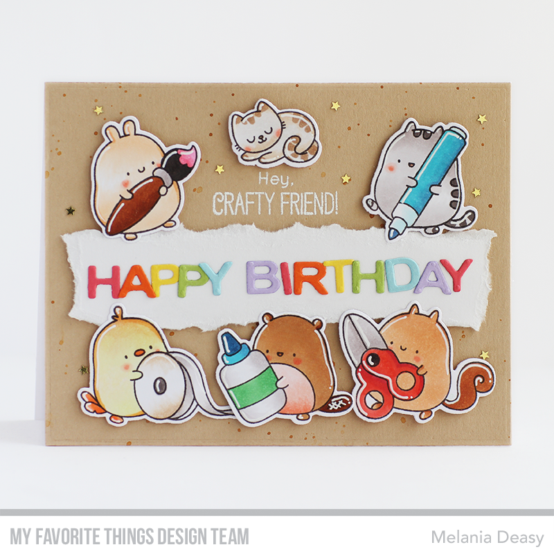 Handmade card from Melania Deasy featuring products from My Favorite Things #mftstamps