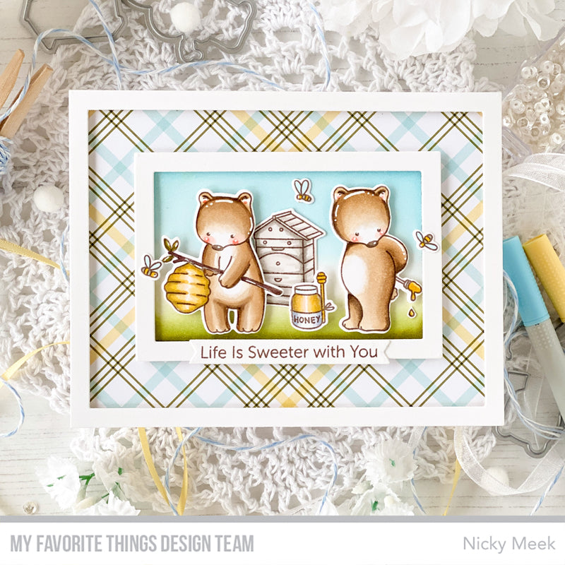 Handmade card from Nicky Meek featuring products from My Favorite Things #mftstamps