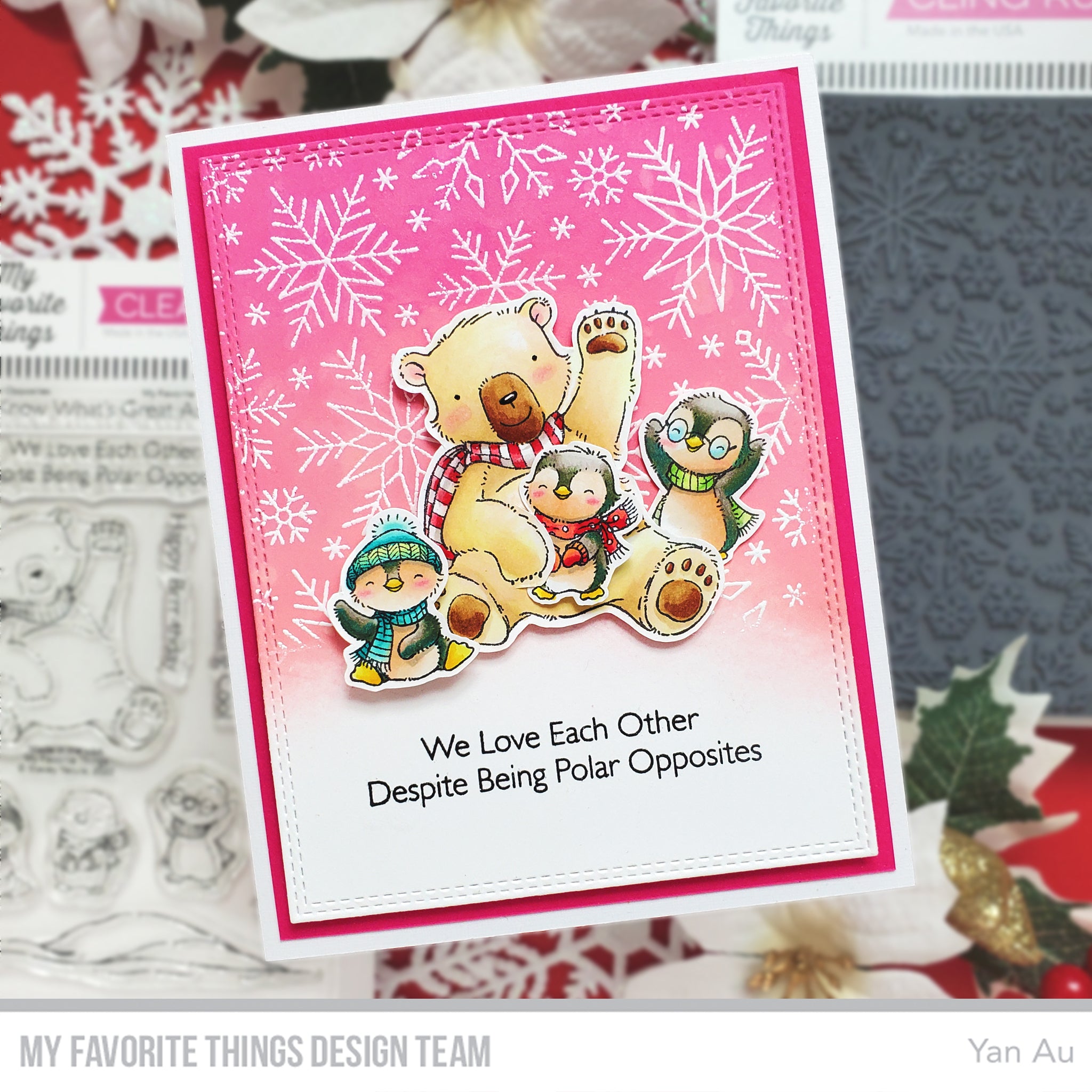 Handmade card from Yan Au featuring products from My Favorite Things #mftstamps