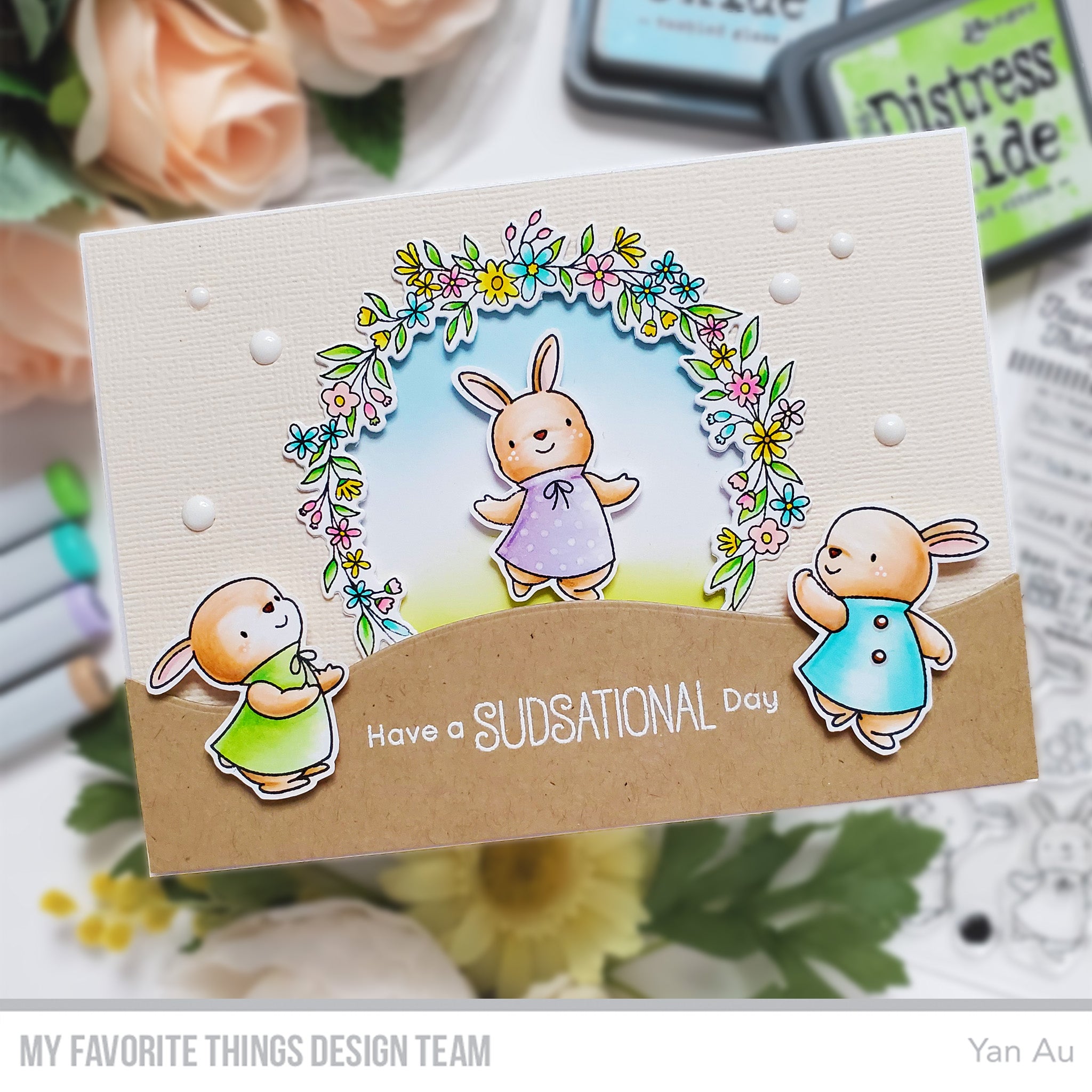 Handmade card from Yan Au featuring products from My Favorite Things #mftstamps