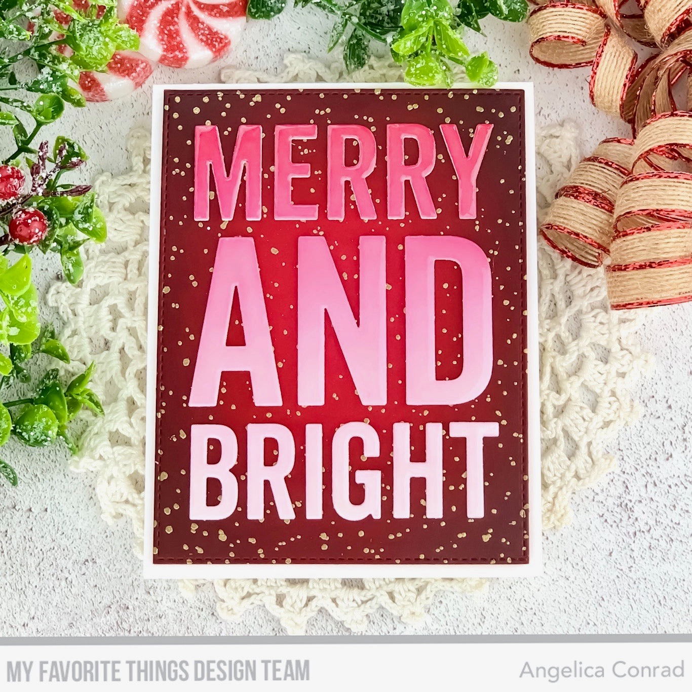 Handmade card from Angelica Conrad featuring products from My Favorite Things #mftstamps