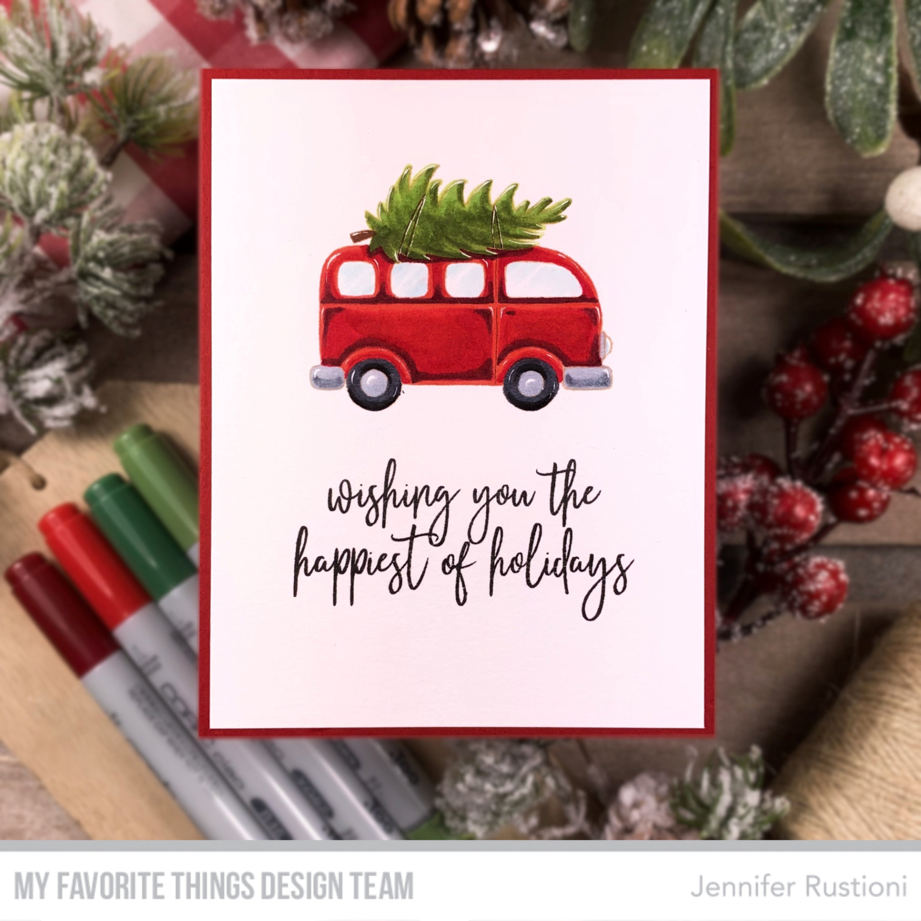 Handmade card from Jennifer Rustioni featuring products from My Favorite Things #mftstamps