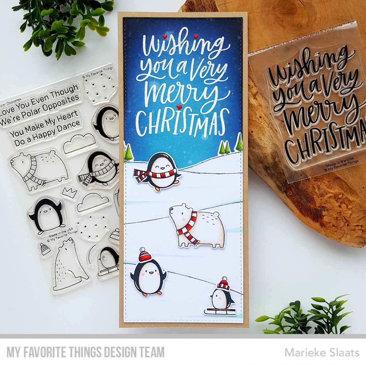 Handmade card from Marieke Slaats featuring products from My Favorite Things #mftstamps