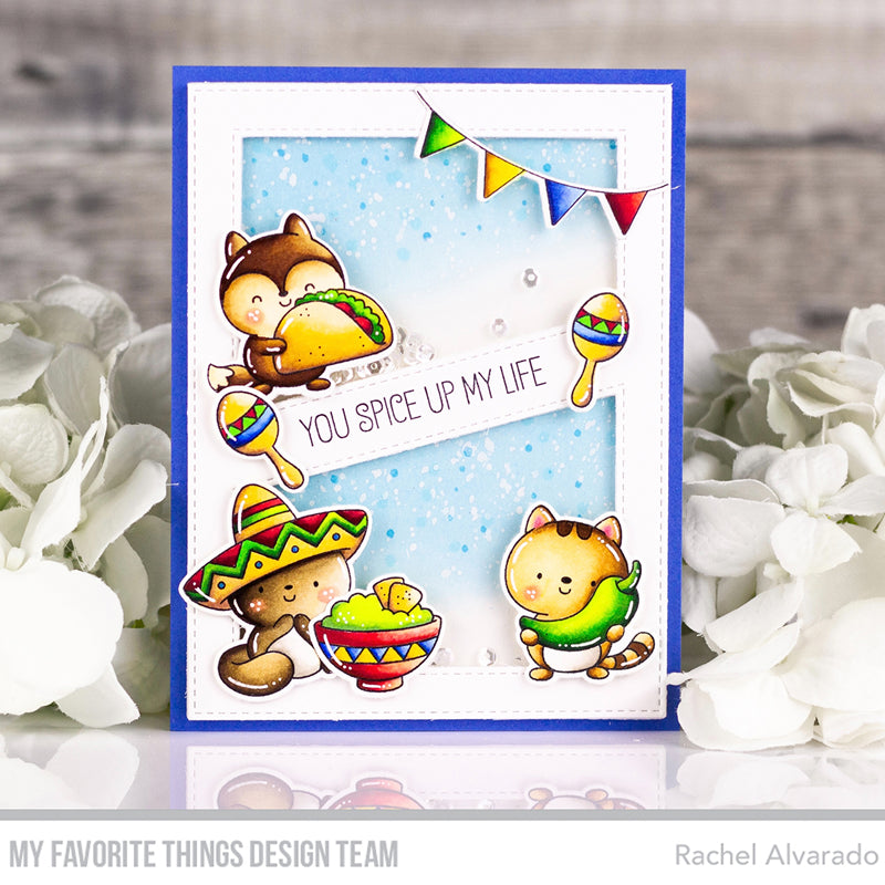 Handmade card from Rachel Alvarado featuring products from My Favorite Things #mftstamps