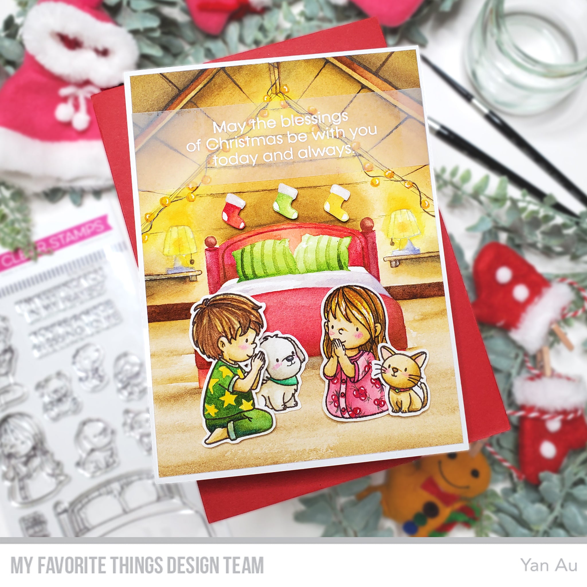 Handmade card from Yan Au featuring products from My Favorite Things #mftstamps