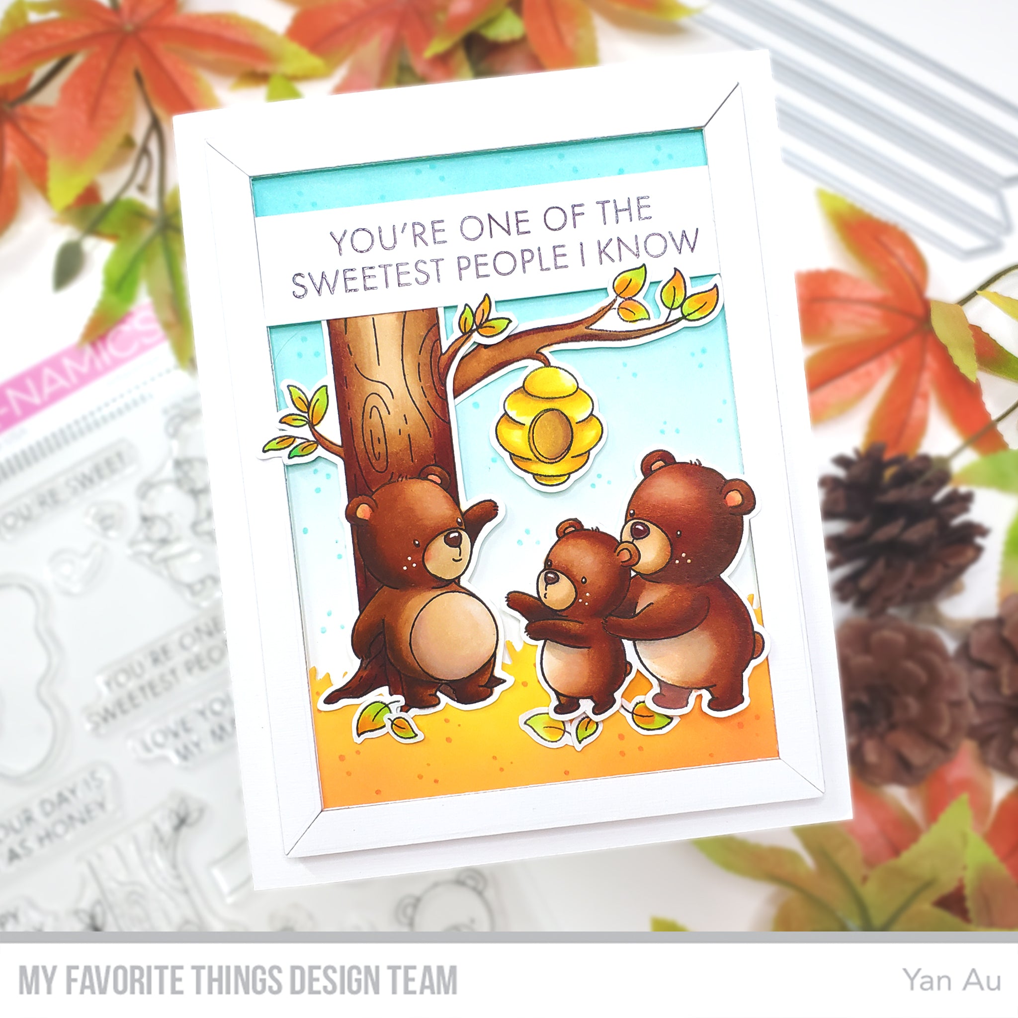 Handmade card from Yan Au featuring products from My Favorite Things #mftstamps