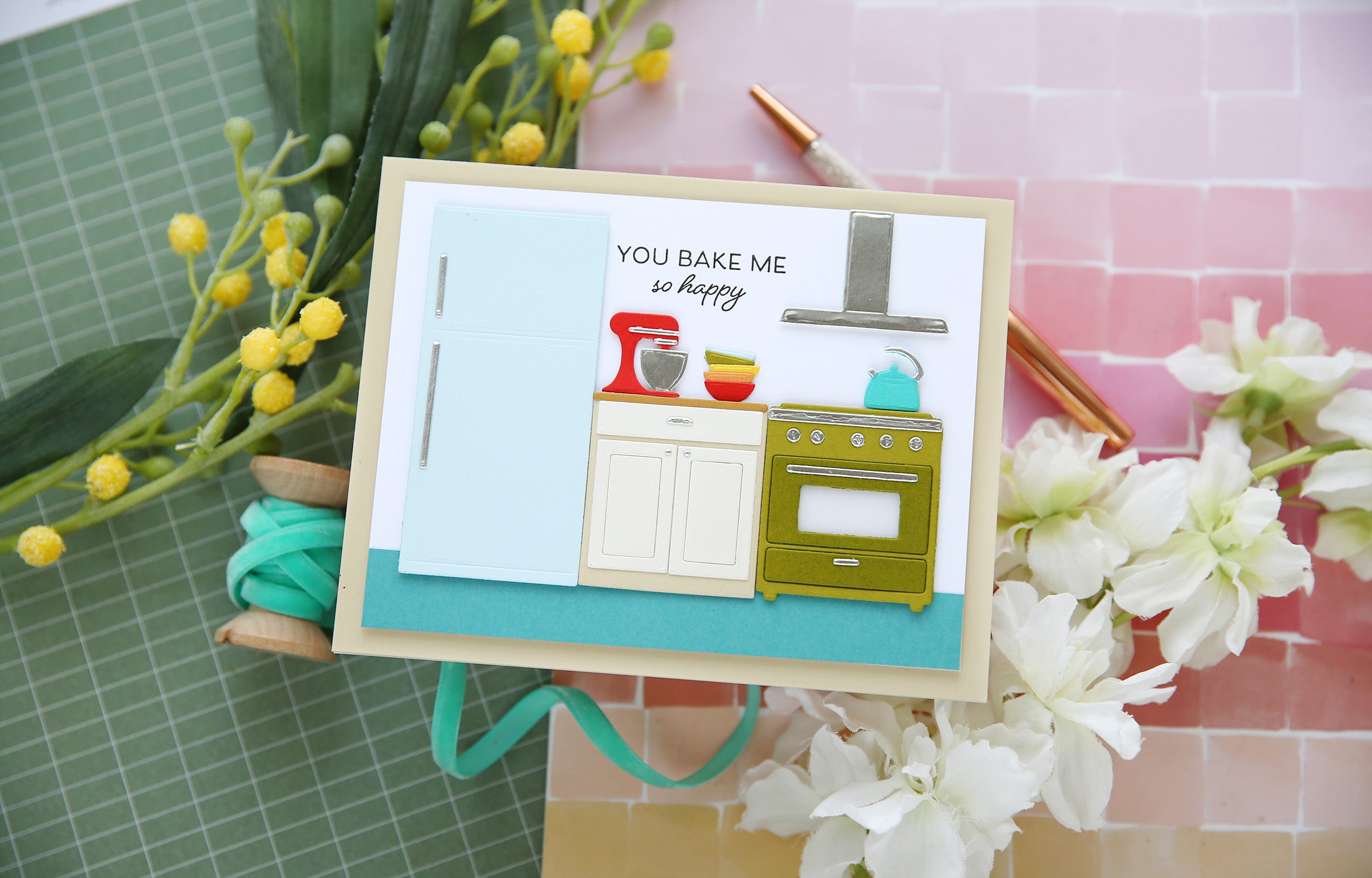 Handmade card from Laura Bassen featuring products from My Favorite Things #mftstamps