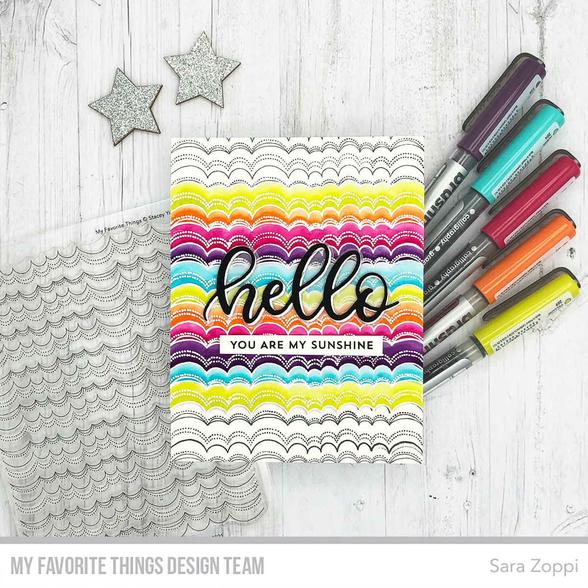 Handmade card from Sara Zoppi featuring products from My Favorite Things #mftstamps