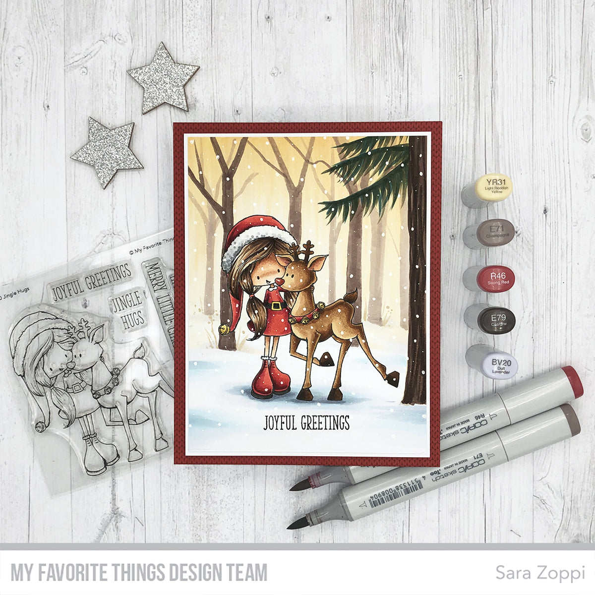 Handmade card from Sara Zoppi featuring products from My Favorite Things #mftstamps