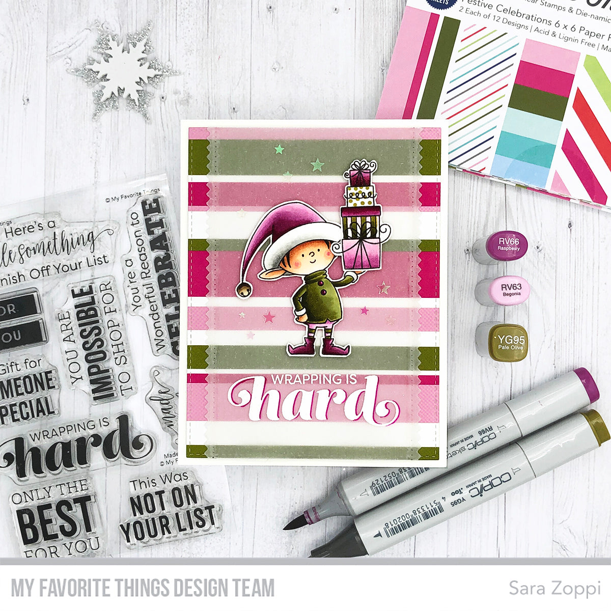 Handmade card from Sara Zoppi featuring products from My Favorite Things #mftstamps