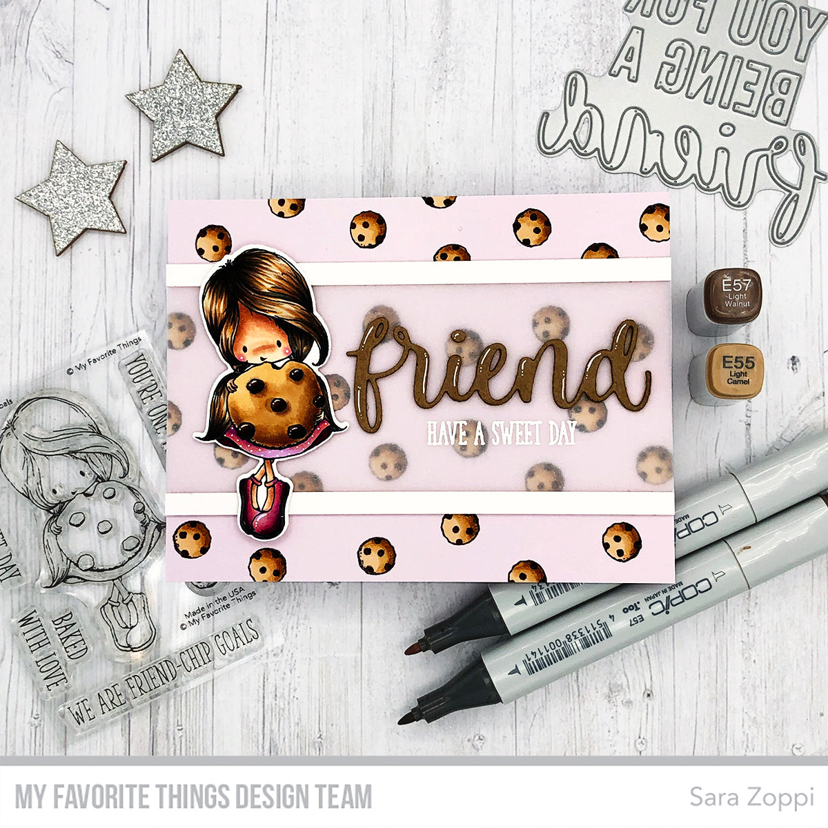 Handmade card from Sara Zoppi featuring products from My Favorite Things #mftstamps