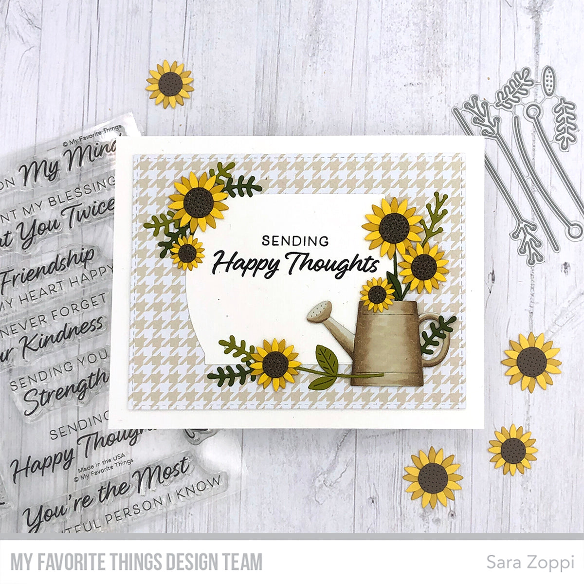 Handmade card from Sara Zoppi featuring products from My Favorite Things #mftstamps