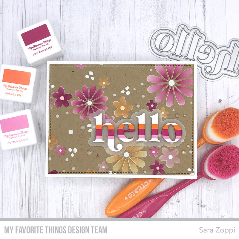 Handmade card from Sara Zoppi featuring products from My Favorite Things #mftstamps