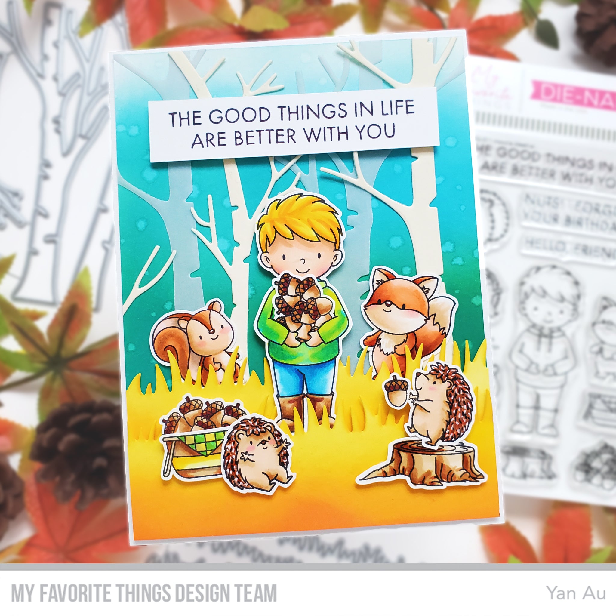 Handmade card from Yan Au featuring products from My Favorite Things #mftstamps 