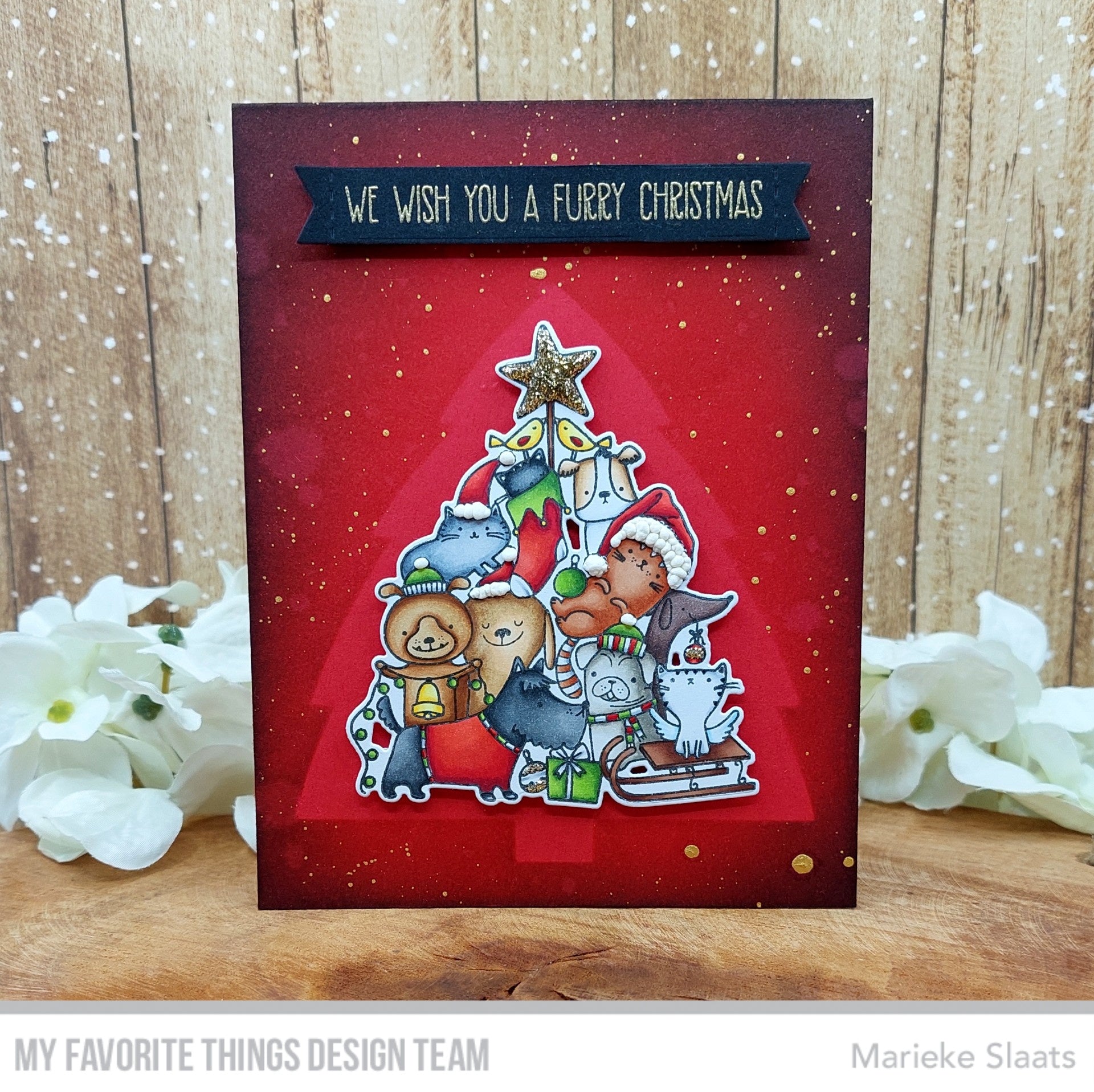 Handmade card from Marieke Slaats featuring products from My Favorite Things #mftstamps