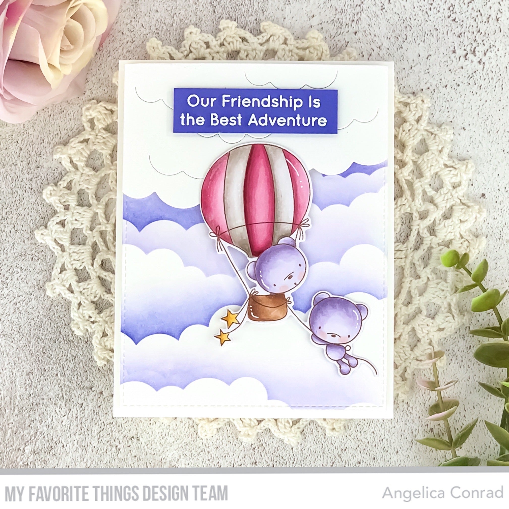 Handmade card from Angelica Conrad featuring products from My Favorite Things #mftstamps