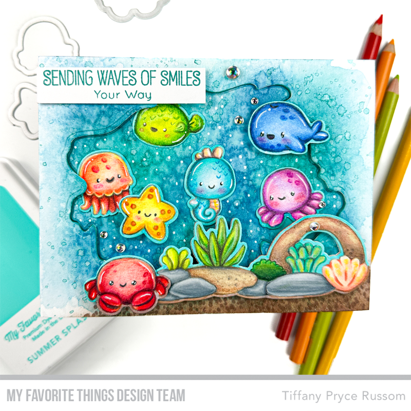 Handmade card from Tiffany Pryce Russom featuring products from My Favorite Things #mftstamps