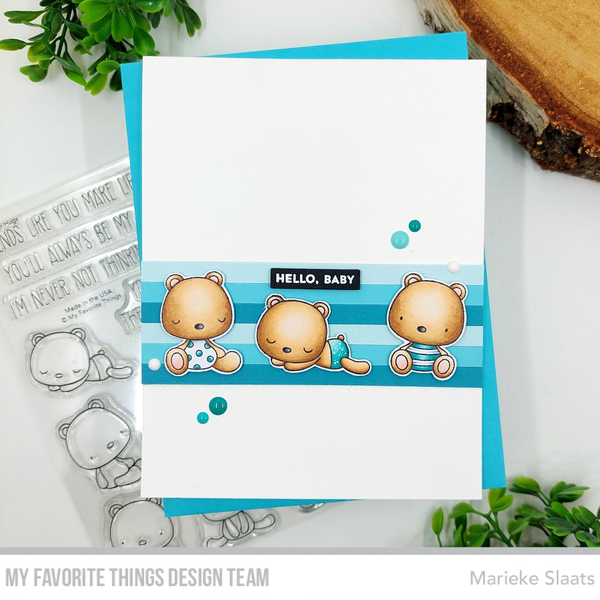 Handmade card from Marieke Slaats featuring products from My Favorite Things #mftstamps