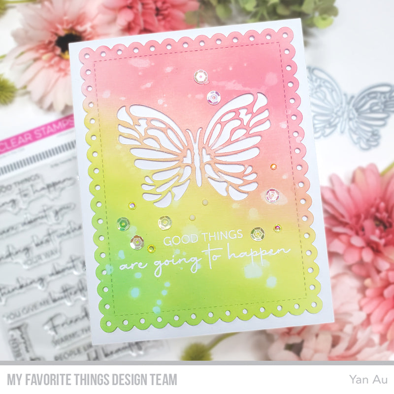 Handmade card from Yan Au featuring products from My Favorite Things #mftstamps