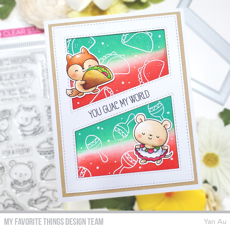 Handmade card from Yan Au featuring products from My Favorite Things #mftstamps