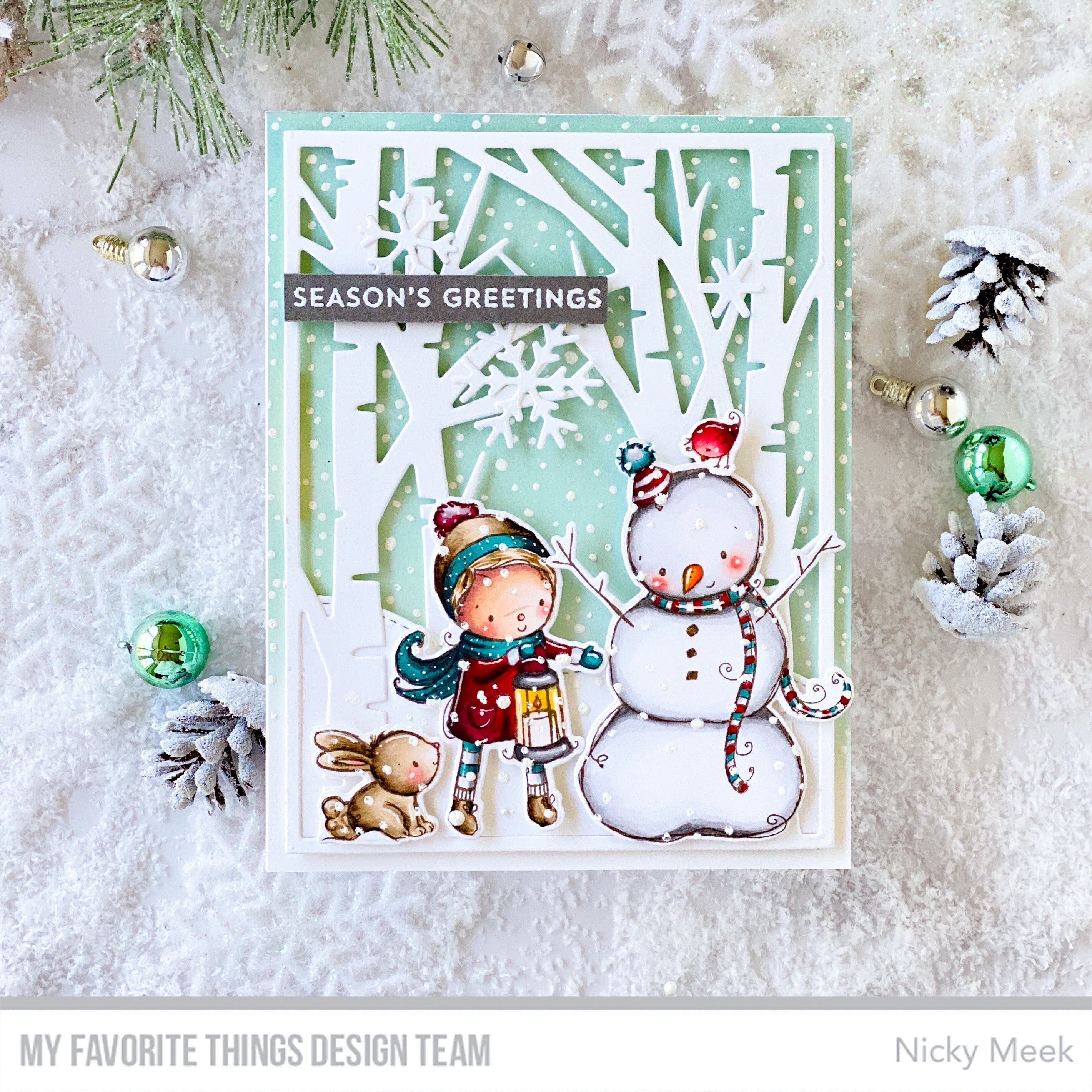 Handmade card from Nicky Meek featuring products from My Favorite Things #mftstamps