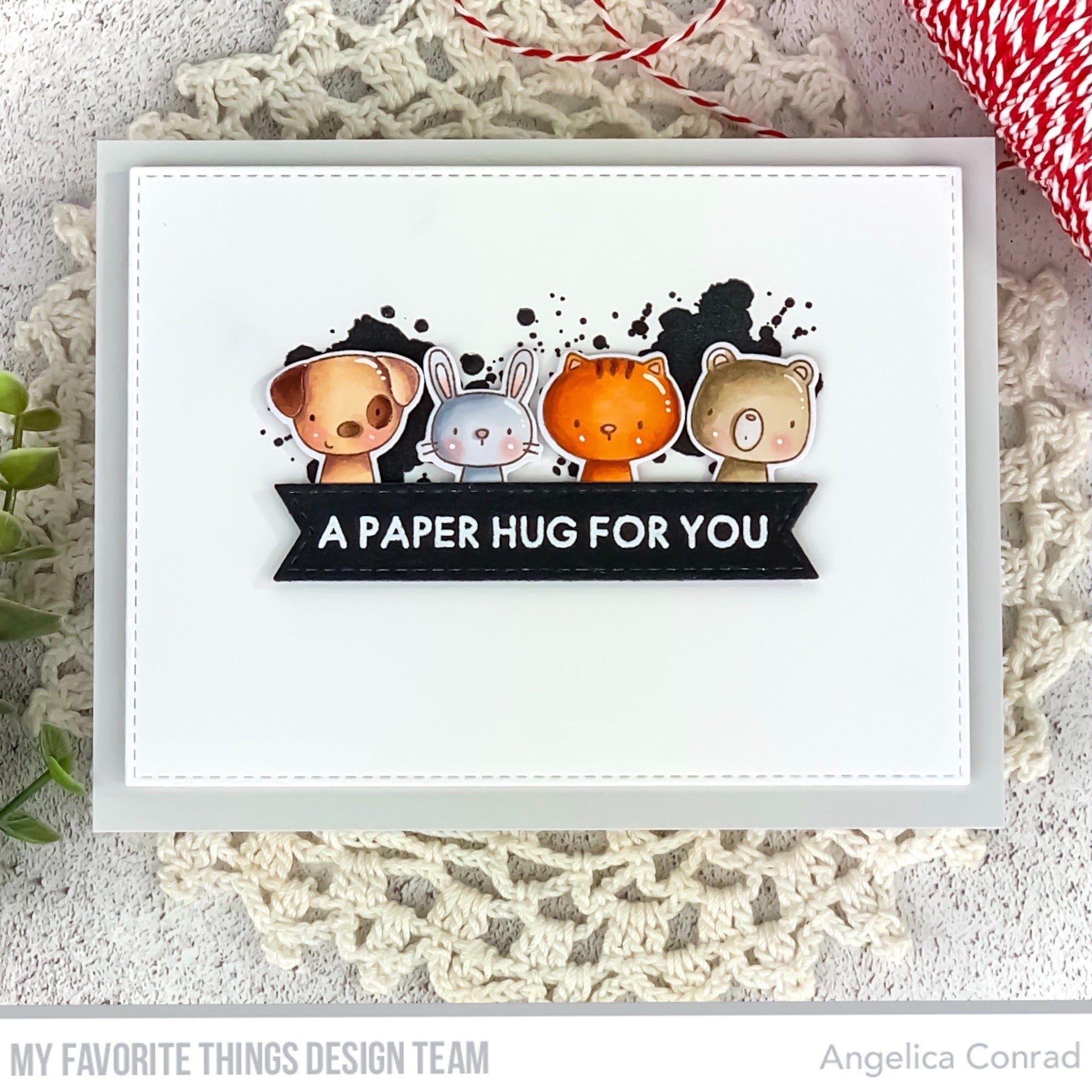 Handmade card from Angelica Conrad featuring products from my Favorite Things #mftstamps