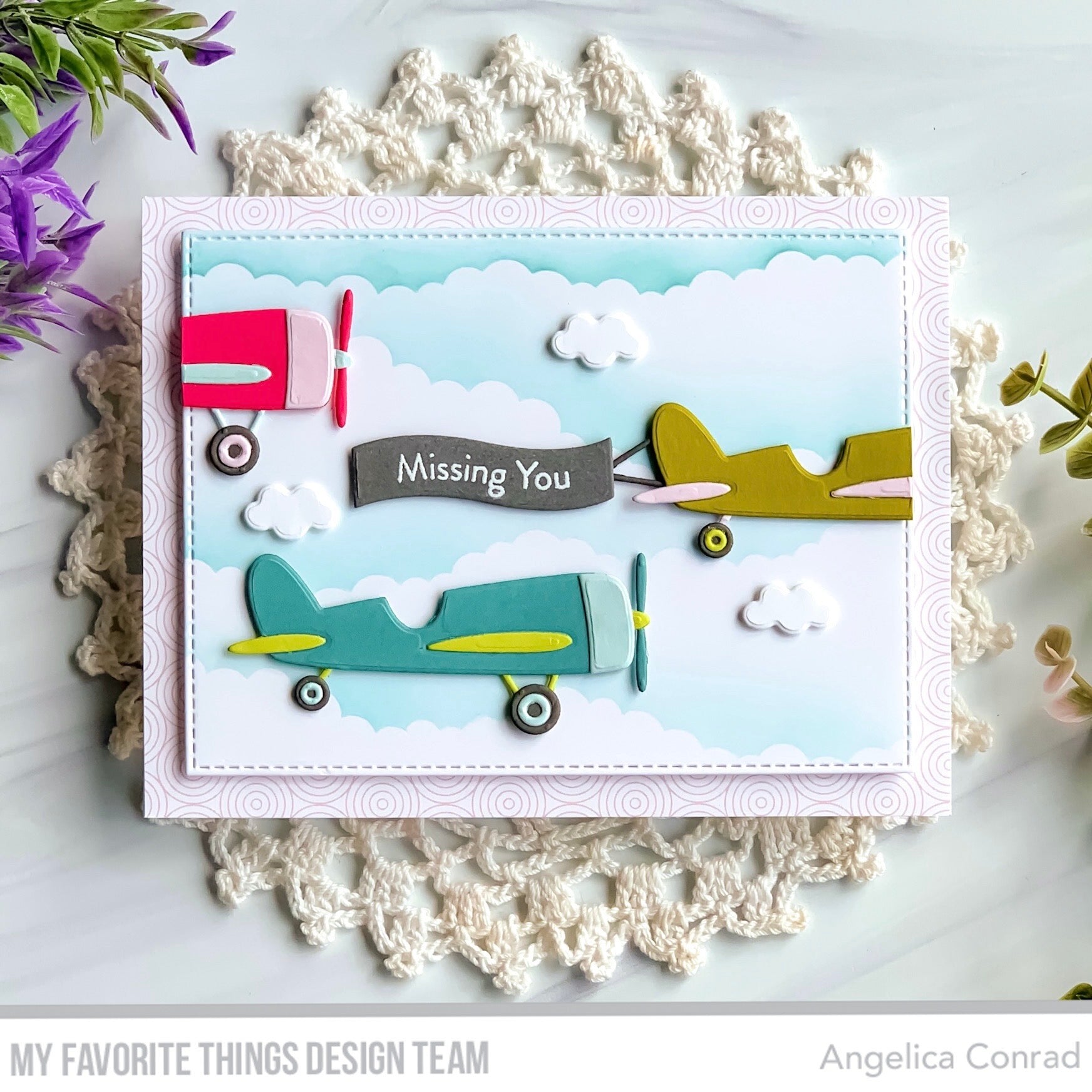 Handmade card from Angelica Conrad featuring products from My Favorite Things #mftstamps