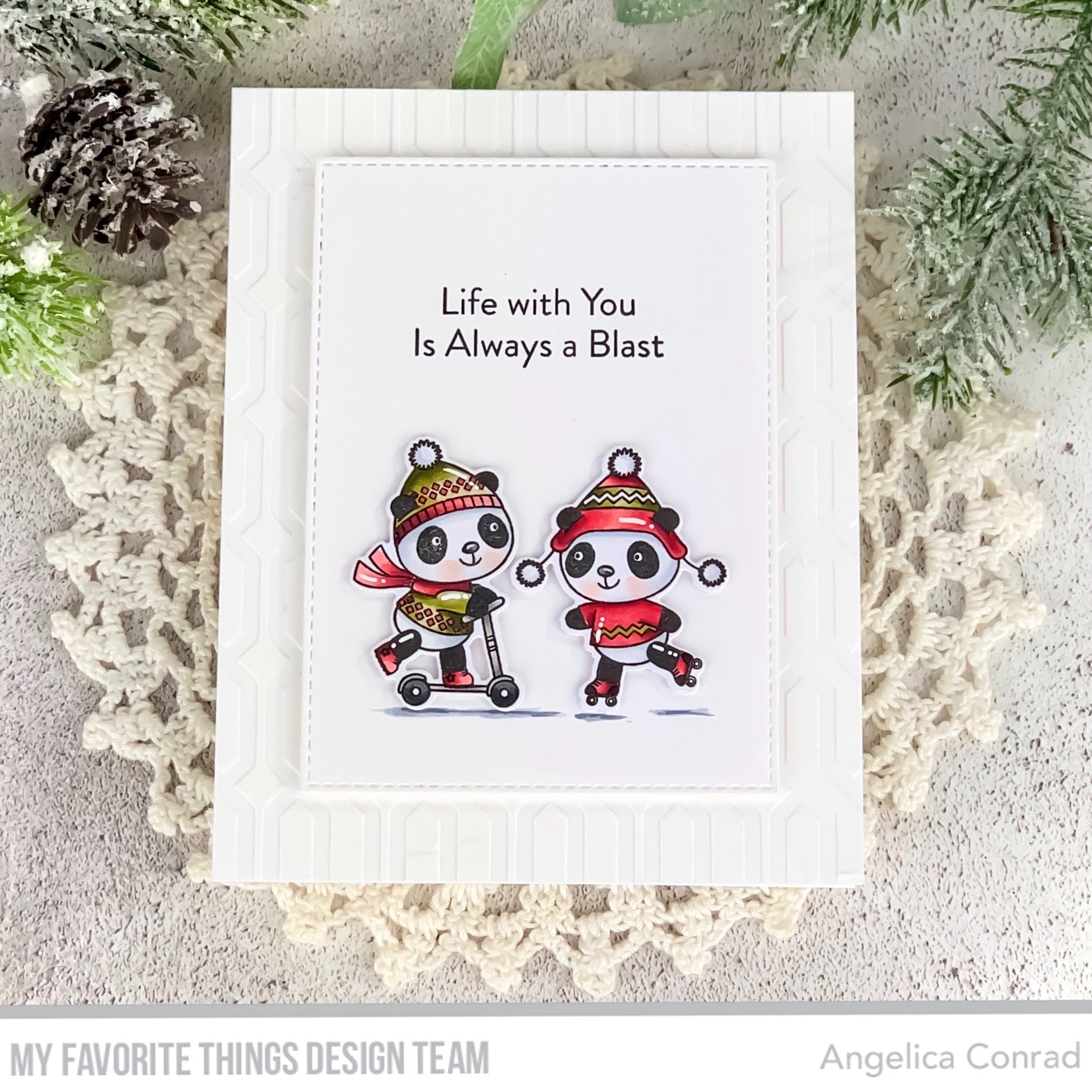 Handmade card from Angelica Conrad featuring products from My Favorite Things #mftstamps