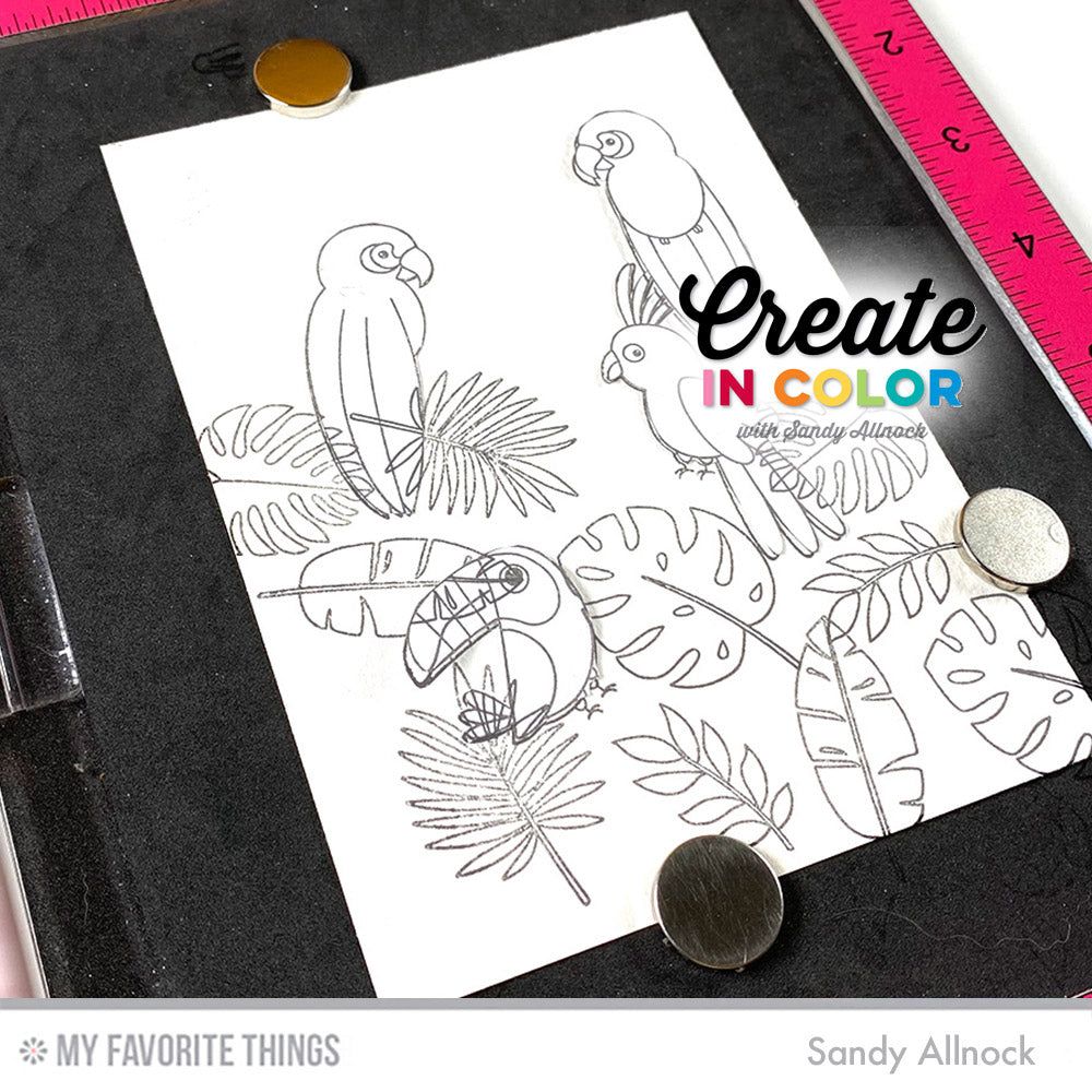 Stamp masking from Sandy Allnock featuring products from My Favorite Things #mftstamps